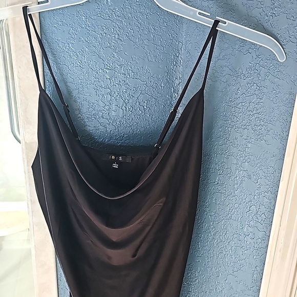 NWT IRIS Dress w Cowl Neck, adjustable straps. Black. LARGE - Picture 13 of 14